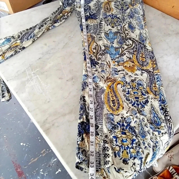 Maurices Pants Womens 1X NWT Boho Print Wide Leg Flowy Paisley Floral Vacation - Picture 7 of 9